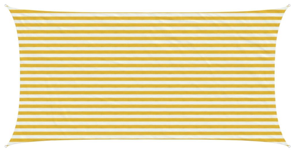 vidaXL Sonnensegel Gelb und Weiß 2,5 x 4,5 m HDPE