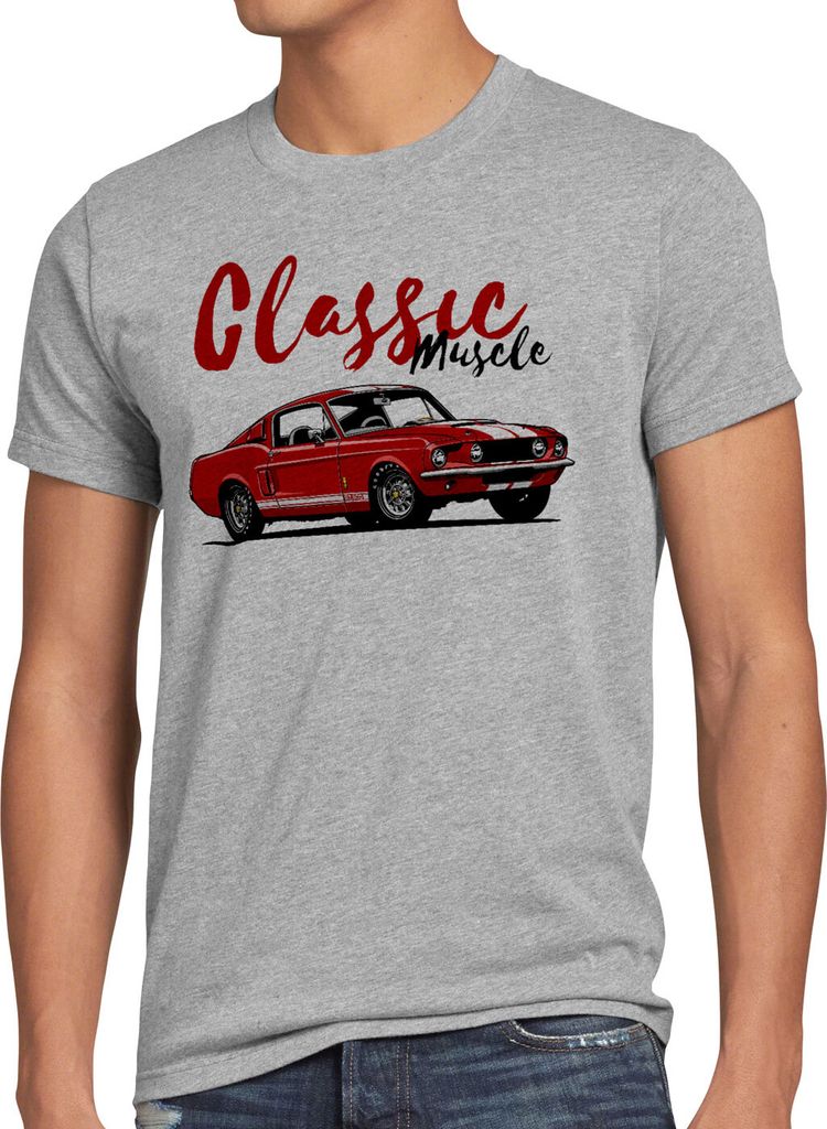 style3 Classic Muscle Car Herren T-Shirt eleanor fastback usa v8 gt500