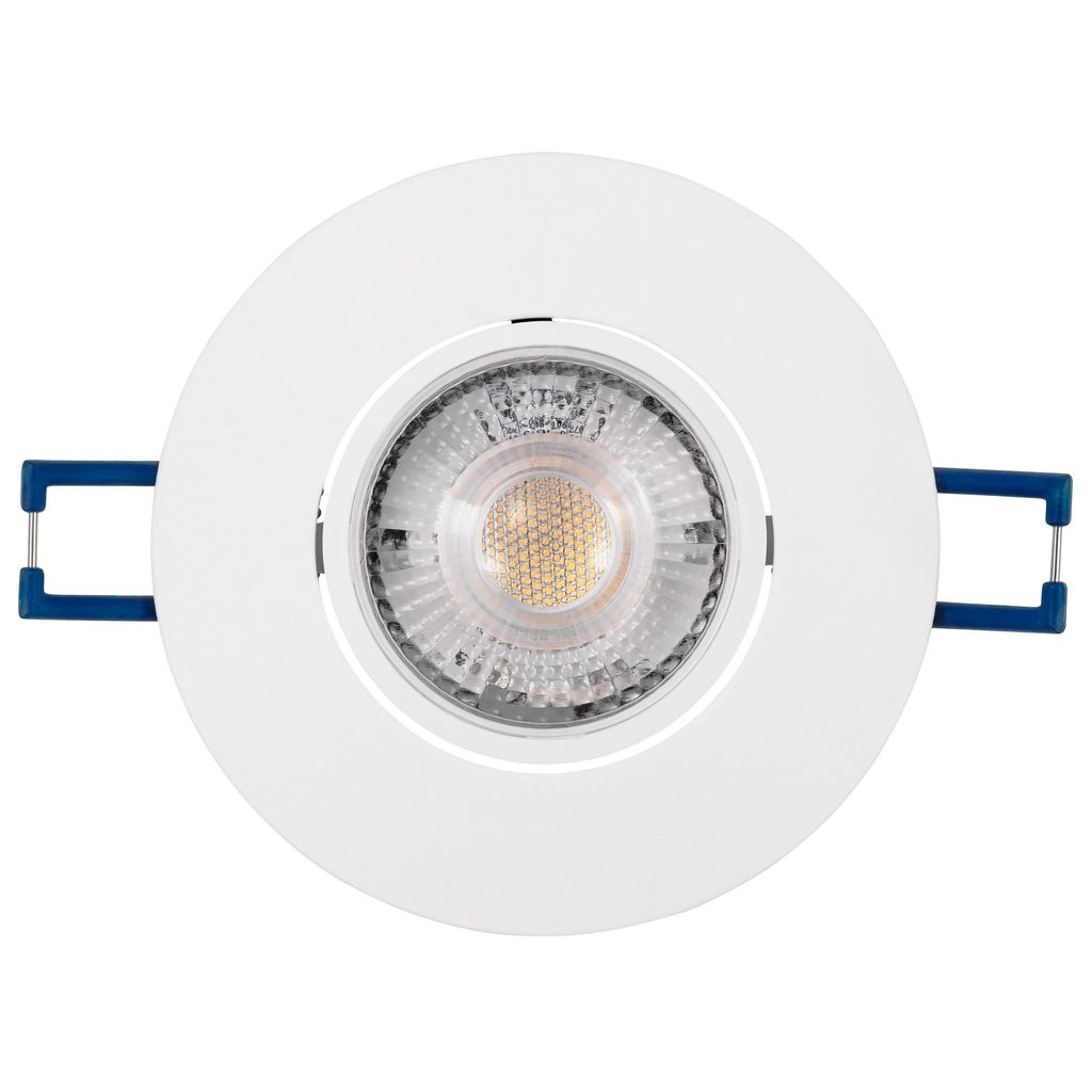 LED Einbaustrahler warmweiß 3000K | McShine EL-313 | weißer Rahmen 4,5W, schwenkbar, 450lm Ø90x25mm