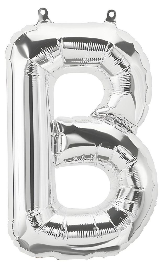 Palloncino in foil lettera B, argento, ca. 100 cm Immagine del prodotto 
