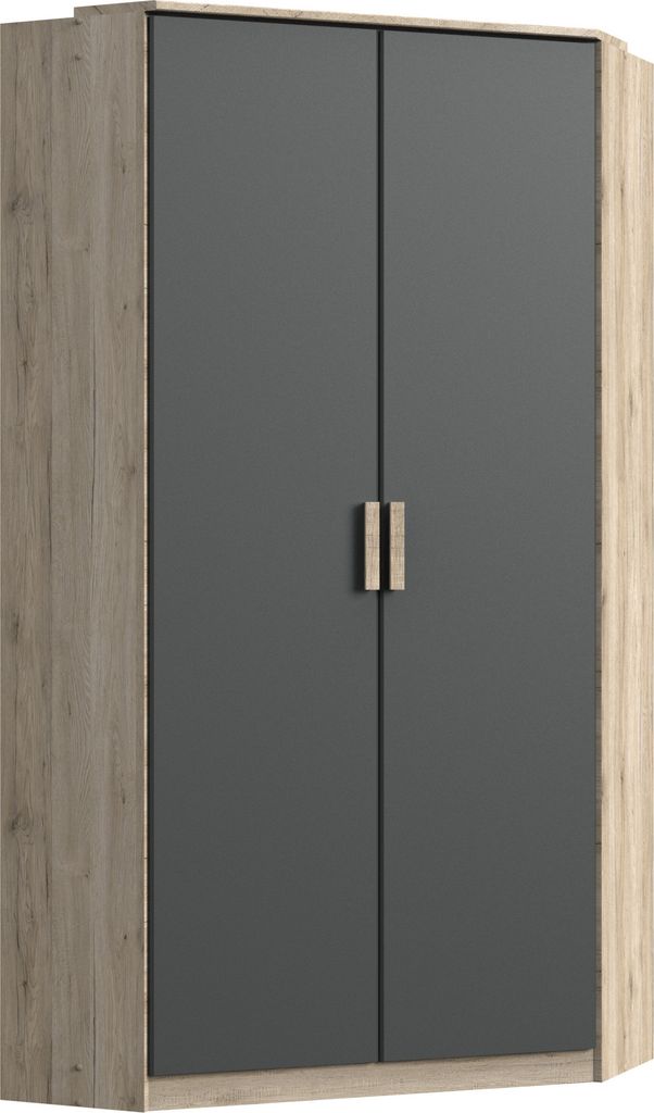 Eck-Kleiderschrank Kleideraufbewahrung Schrank Holzschrank "Canton IV"