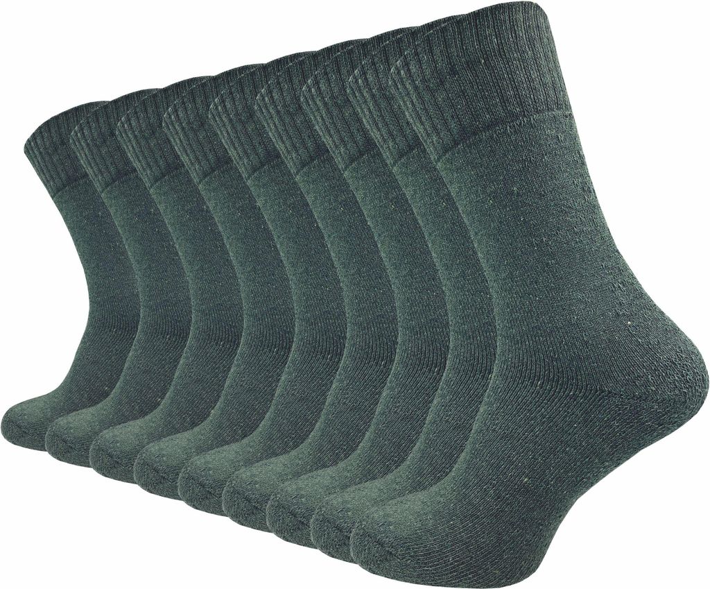 Gawilo Jägersocken mit Hirsch Motiv | Pflegeleicht & robust | Perfektes Geschenk für Jäger | Herren (9 Paar), Grün / 39 - 42