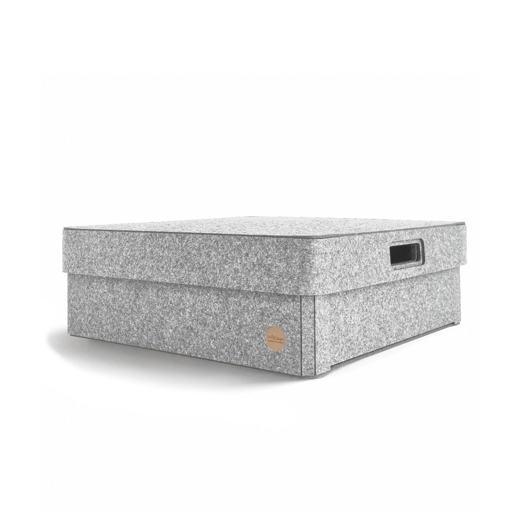 Aufbewahrungsbox CLASSIC Filz 40 x 40 x 14 cm mit Deckel in Produktbild 