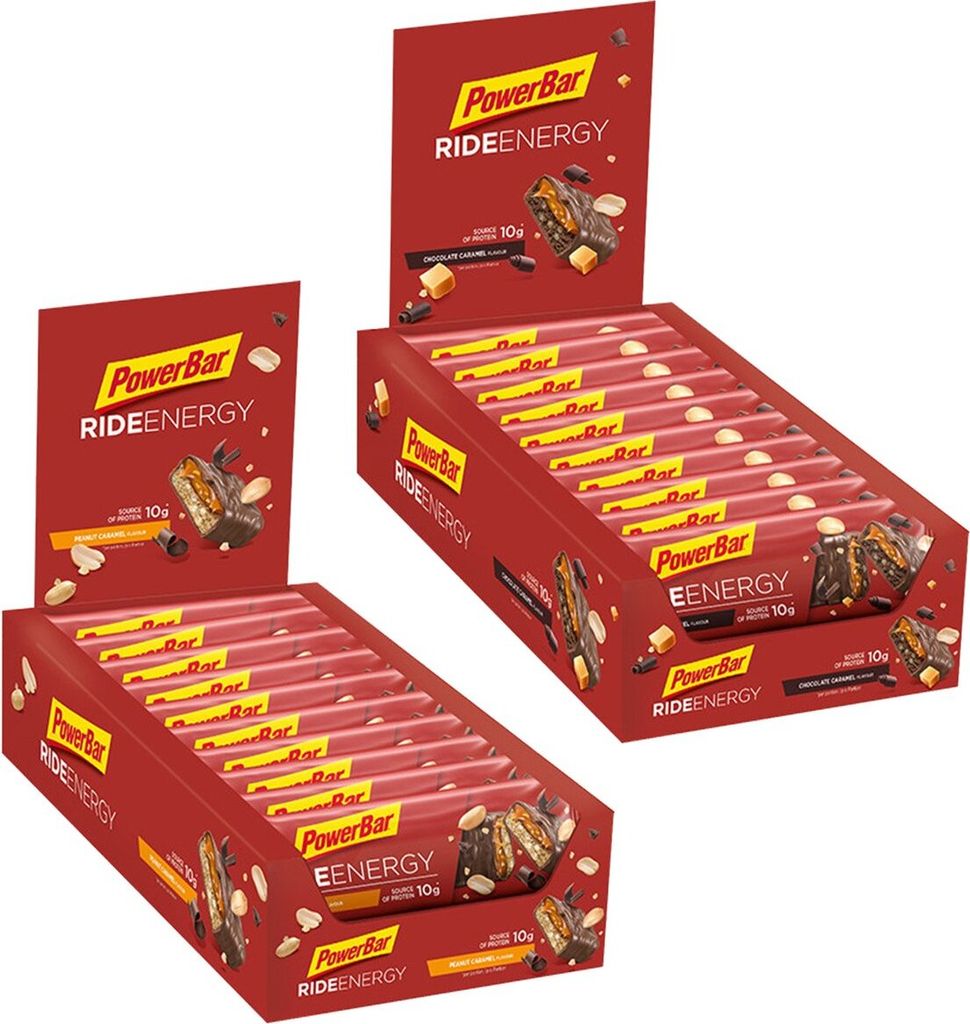 PowerBar Ride Riegel, 18 Riegel a 55g BOX Erdnuss - Karamell