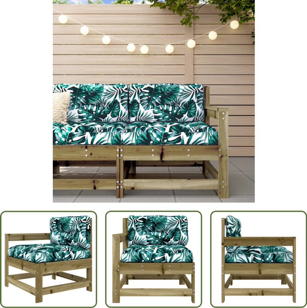 Sedia Esterno Legno Pino Impregnato The Living Store + Cuscino Soft - 10