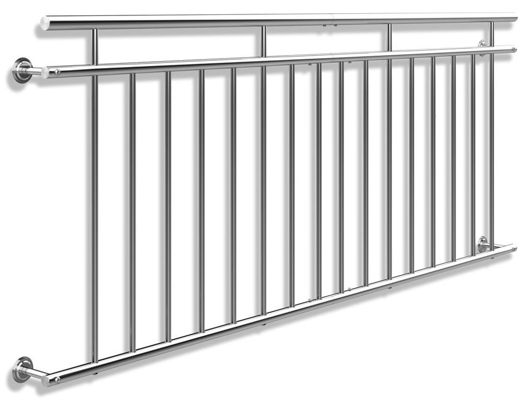 MONZANA® Balcone Francese in Acciaio Inox 90x100cm 16 Barre Immagine del prodotto 