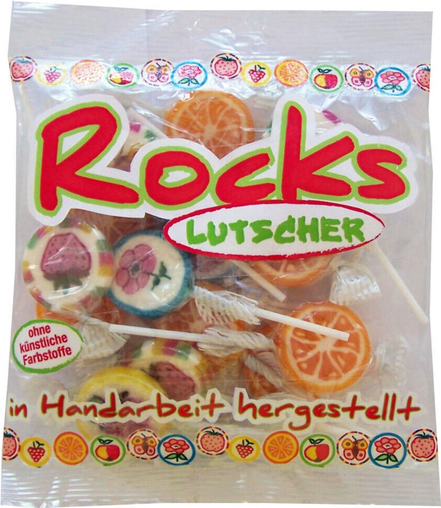 Rocks Lutscher, Hartkaramellen Frucht Mischung, 15 stck., Produktbild 