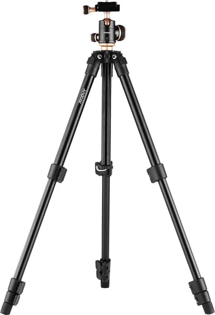 Trépied Portable à Hauteur Réglable Andoer Q160SA avec Niveau de Précision