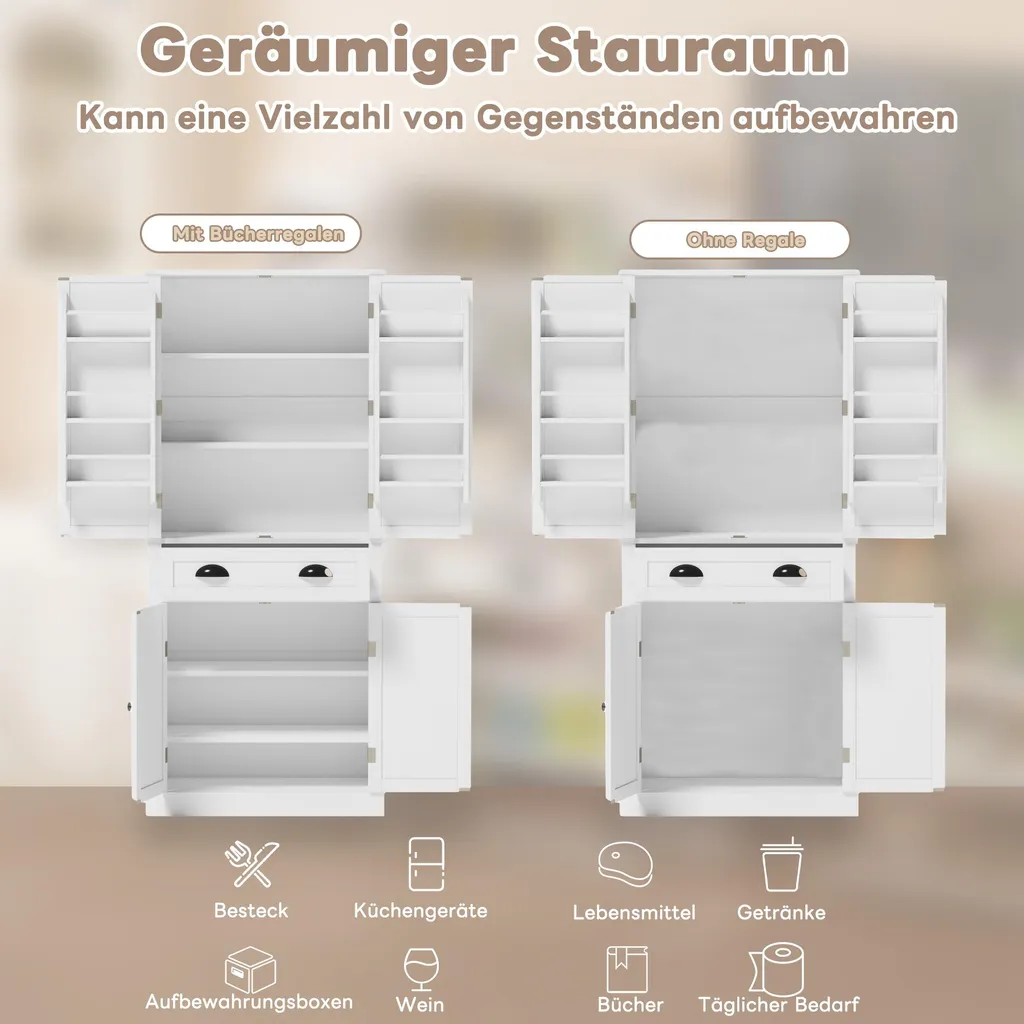 Meuble de rangement modulable blanc Sweiko avec 6 compartiments