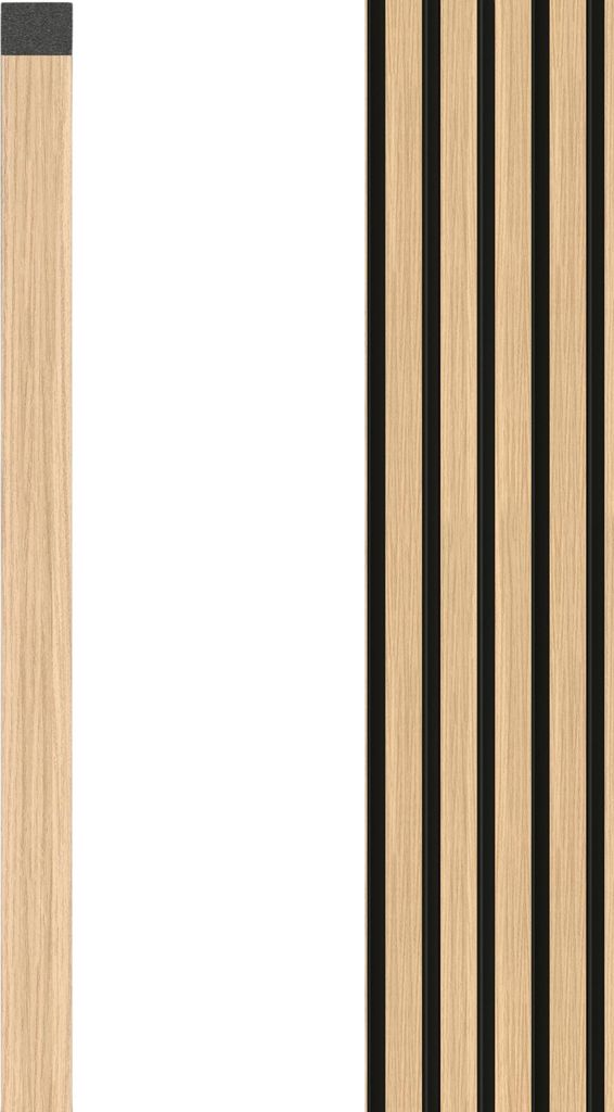 VOX Wandpaneel U-TRIM Linerio S/M-Line - Akustikpaneel - Innendekoration - Schwarz Natur 265x2,5x1,2 cm 1 Stück