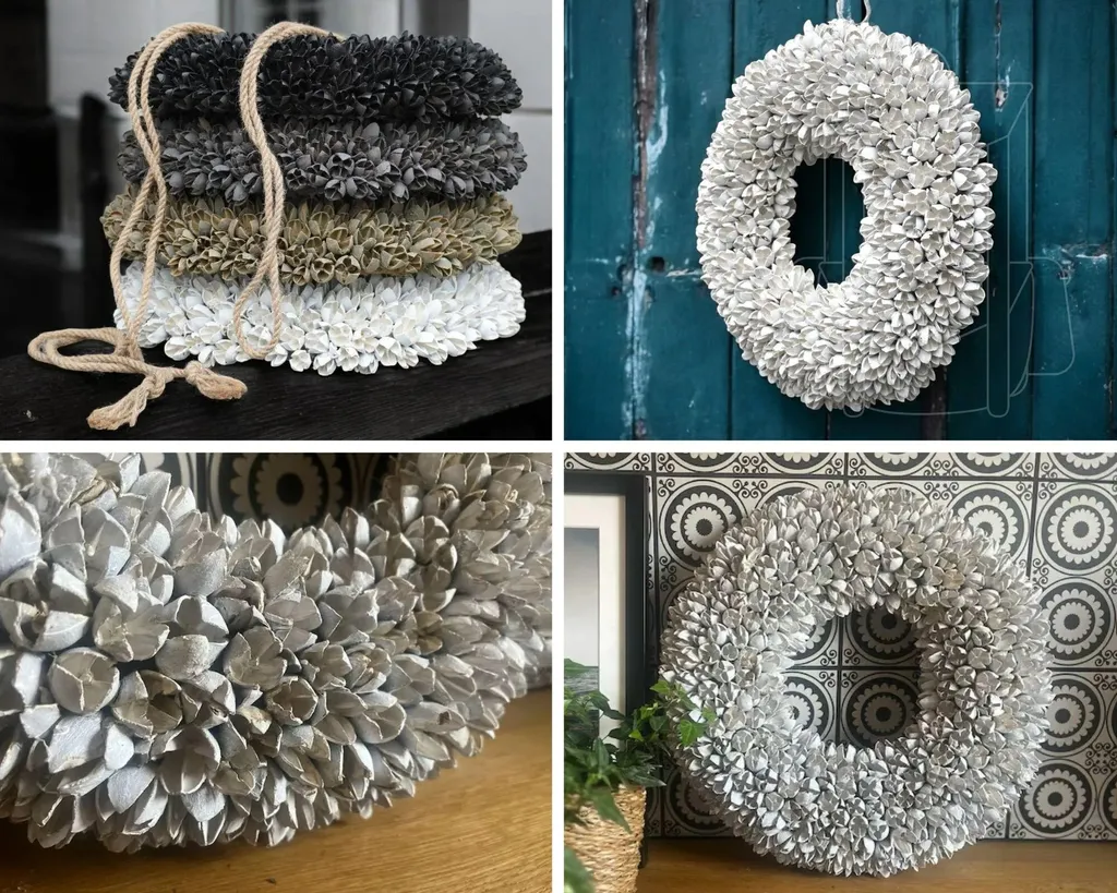 Couronne murale blanche 40 cm - Solution déco pour murs vides et tristes