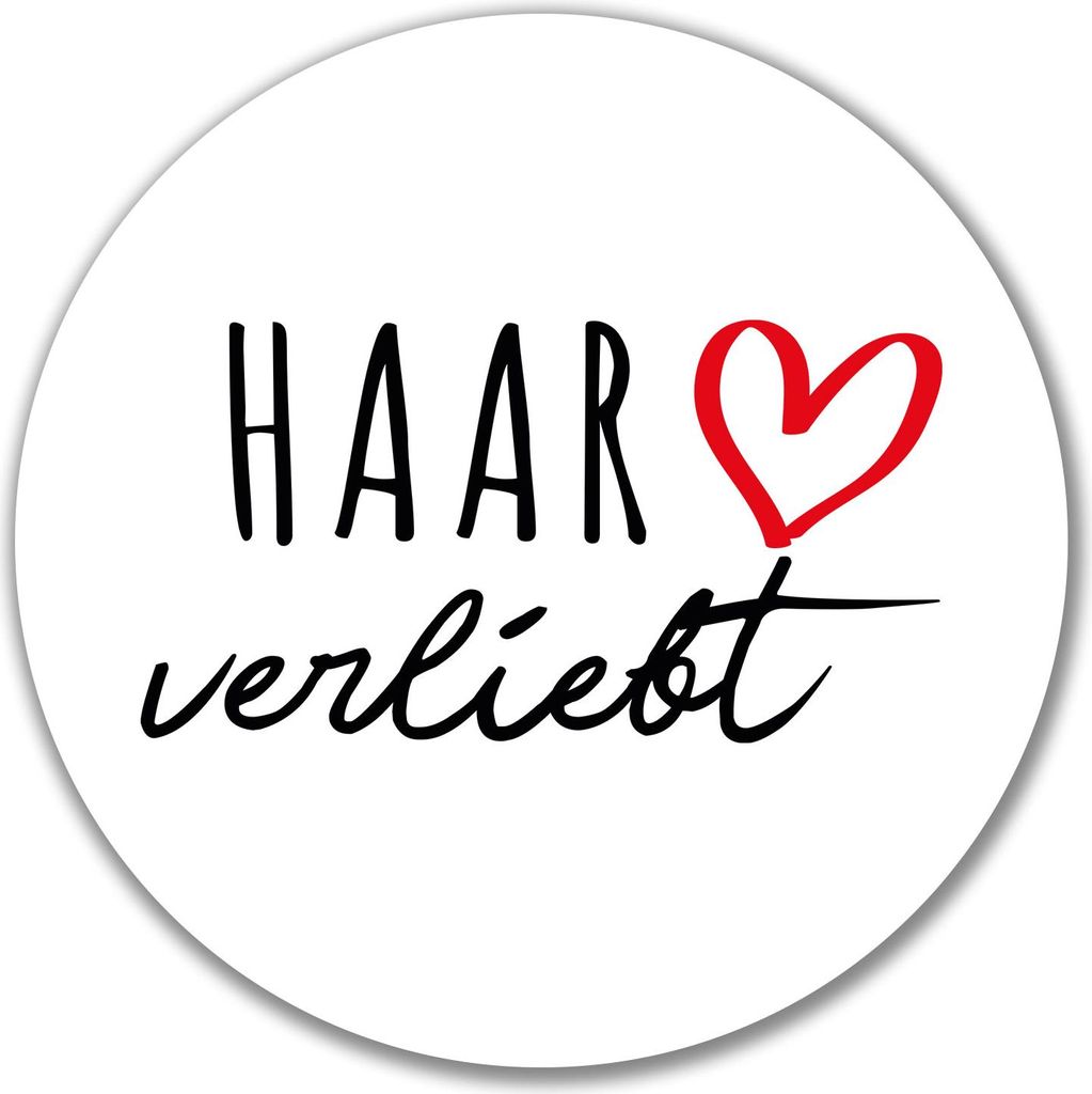 Huuraa Aufkleber Haar verliebt 10cm rund Sticker Geschenkidee