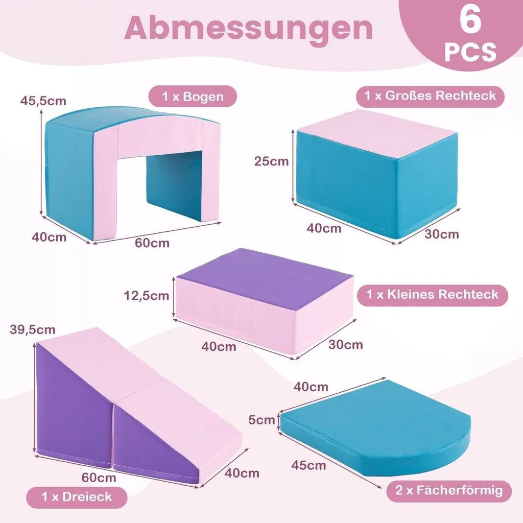 Module de jeu en mousse pour bébé parcours motricité tunnel et escalier