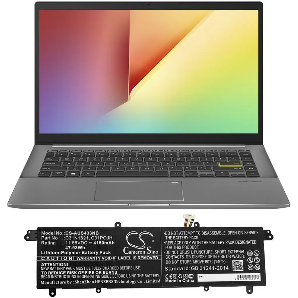 Batterie de remplacement Asus VivoBook S14 S433FA bloc interne - 5