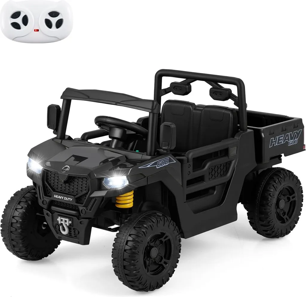 Camion Benne Électrique 24V pour Enfants avec Télécommande et Feux LED