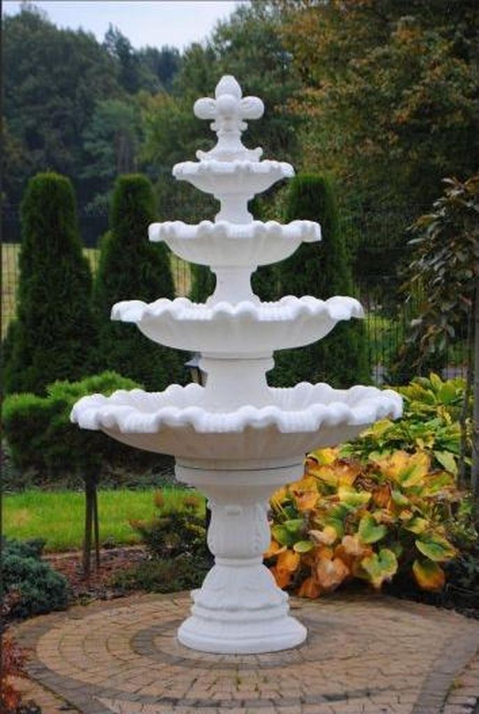 Springbrunnen Garten Teich Brunnen 224cm Steinbrunnen Gartenbrunnen Fontaine Neu