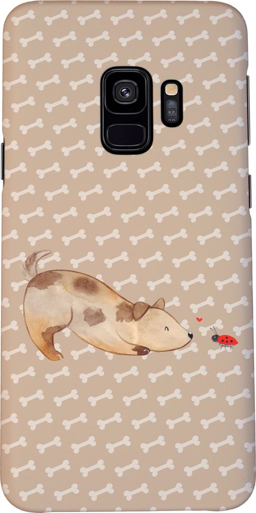 Mr. & Mrs. Panda Samsung Galaxy S9 Handyhülle Hund Marienkäfer - Hundeglück - Geschenk, Cover, Hülle, Handy Schutzhülle, Hunde, Neugierig, Spr...