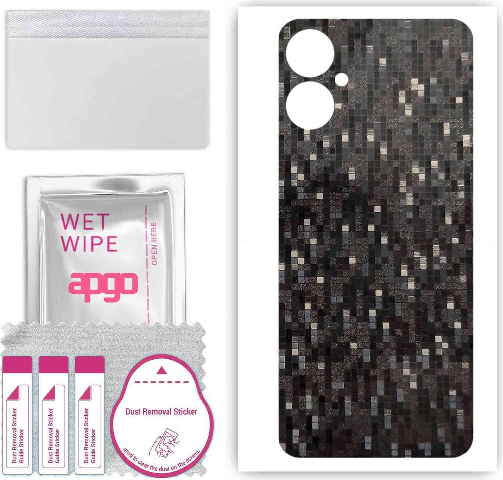 apgo Rückseite Schutzfolie, Skin, kompatibel mit Tecno Spark 9 Pro, Hinten Displayschutzfolie aus Vinylfolie, kratzfest, einfache Montage - Carbon...