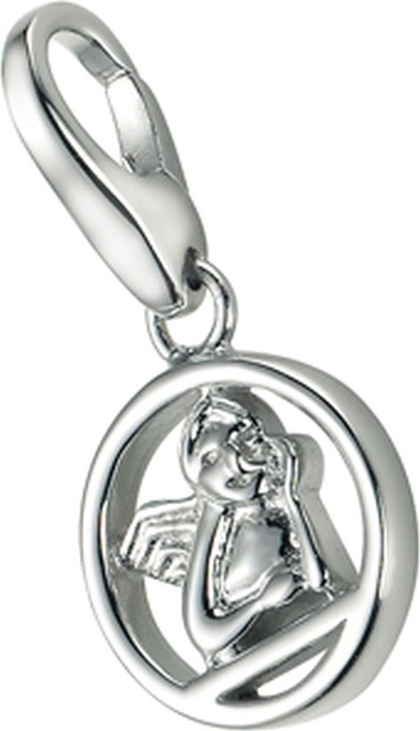 Charm Giorgio Martello Milano rund mit Engel, Silber 925 Silber Onesize