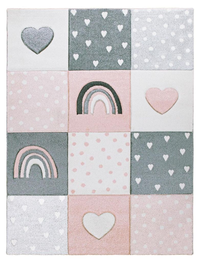 TT Home Teppich Kinderzimmer Kinderteppich Regenbogen Produktbild 