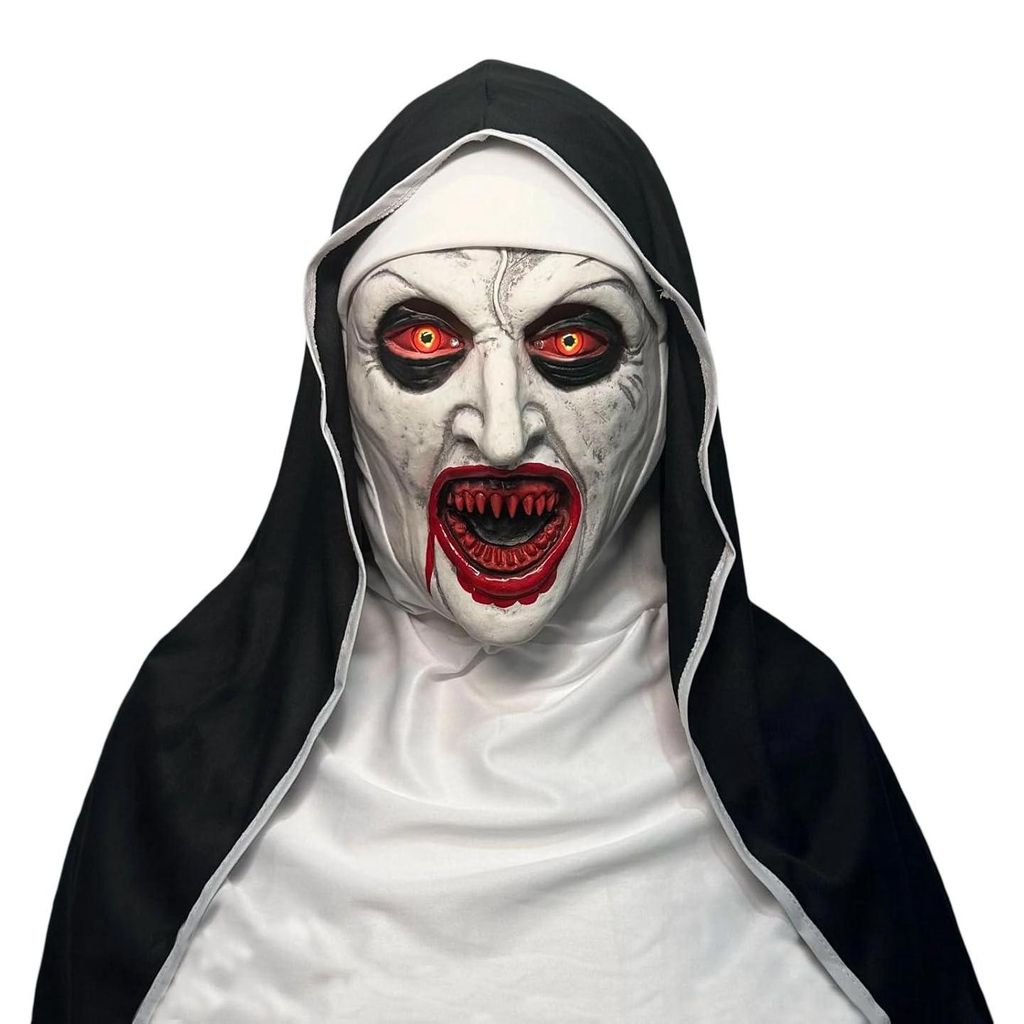 Nonnenmaske Halloween Latex Schreckhaft Realistische Nonne Produktbild 