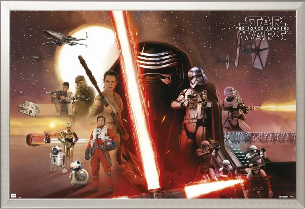 Poster Star Wars EP7 'Il Risveglio della Forza' + Cornice Shinsuke