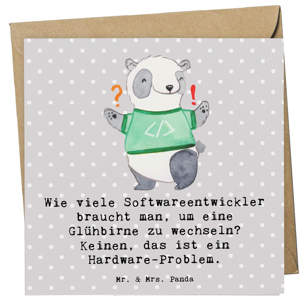Mr. & Mrs. Panda Grußkarte Softwareentwickler Glühbirne - Produktbild 