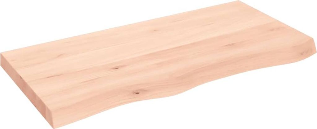 vidaXL Waschtischplatte 100x50x(2-6) cm Massivholz Unbehandelt