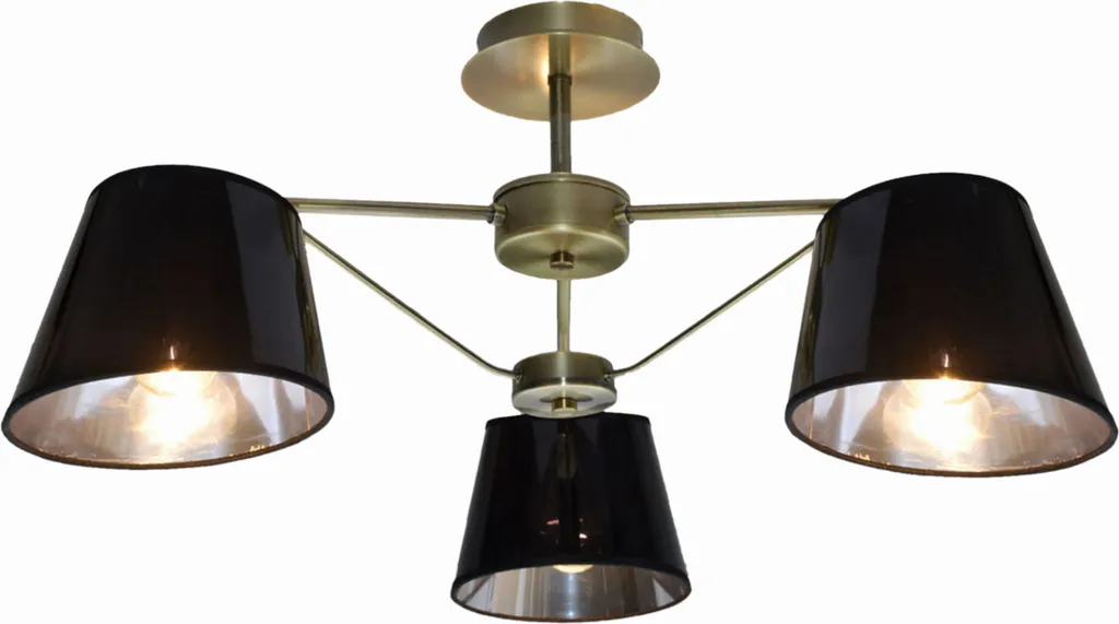 Luminaire de plafond chic CORTEZ en laiton pour salon et salle à manger