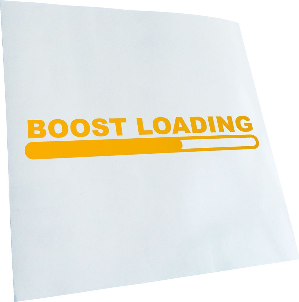 Kiwistar - Autoaufkleber - gelb - 60 x 9 cm - Boost Loading - Heckscheibenaufkleber - Aufkleber für Auto Kfz Fahrrad, LKW, Truck Mofa