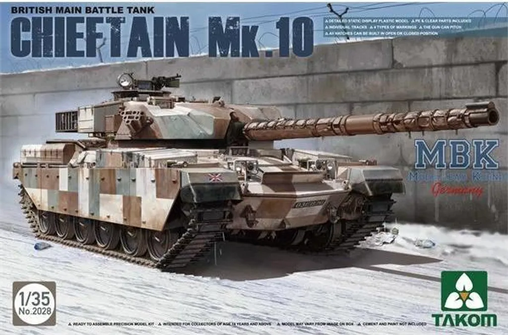 Maquette de char Chieftain Mk.10 1/35 Blindé de combat britannique Takom