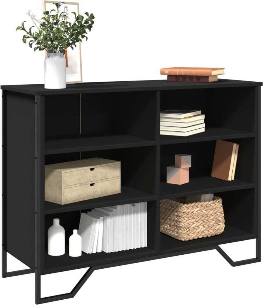Maison Exclusive - Sideboard Schwarz 101x35,5x74,5 cm Holzwerkstoff