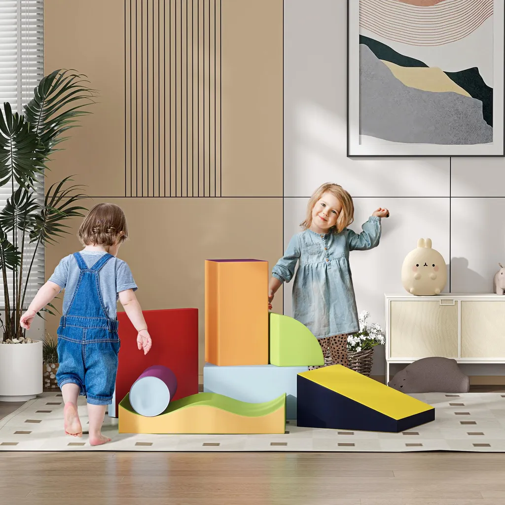 Module de Motricité Mousse Bébé 7 Pièces - Parcours Éveil Ludique