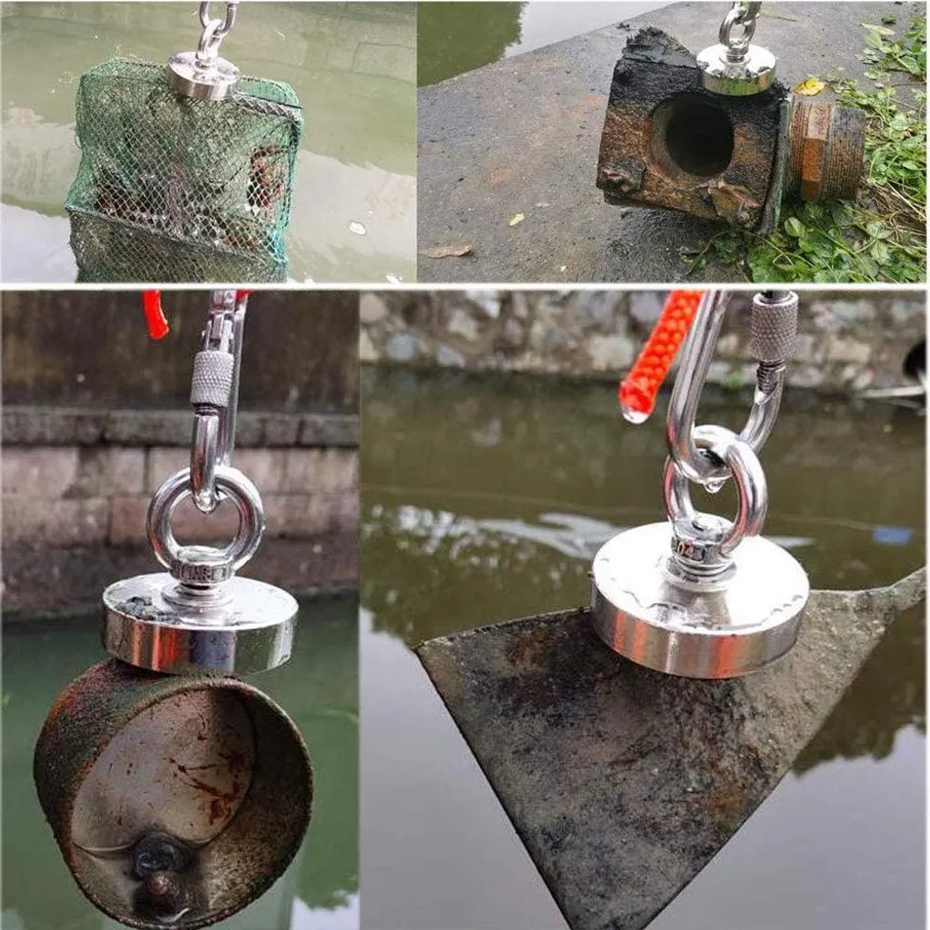 Aimants de pêche néodyme 180kg force de traction - Kit complet débutant