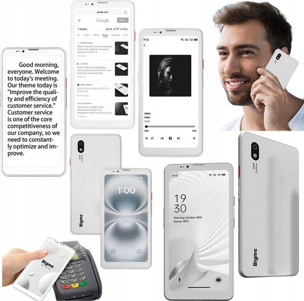 Bigme Hibreak Pro 2-v-1 E-book Reader Smartphone Black & Obrázek produktu 