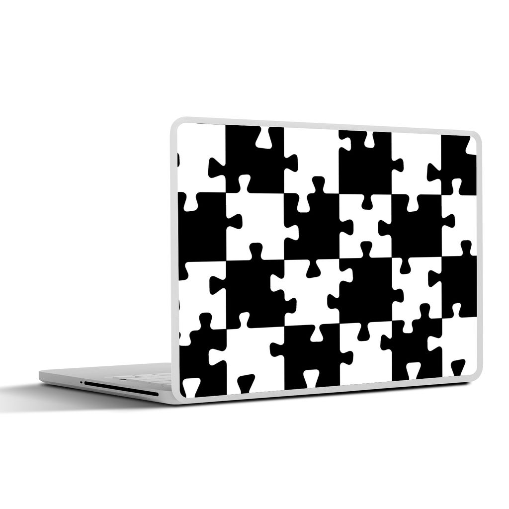 MuchoWow Laptop Aufkleber Sticker Cover Puzzle - Schach - Muster 30x21 cm - Sticker für Laptop - Selbstklebend