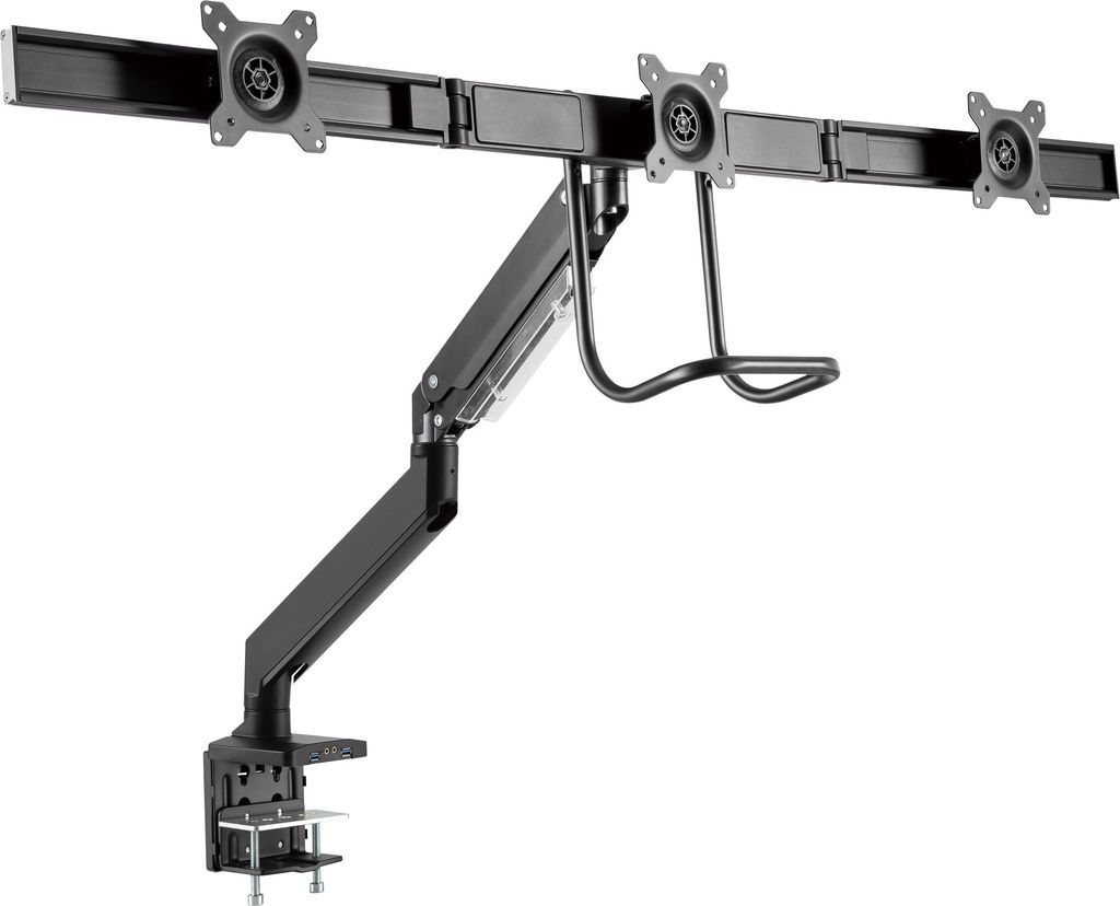InLine - Kit de montage - pour 3 écrans LCD - aluminium - Image du produit 