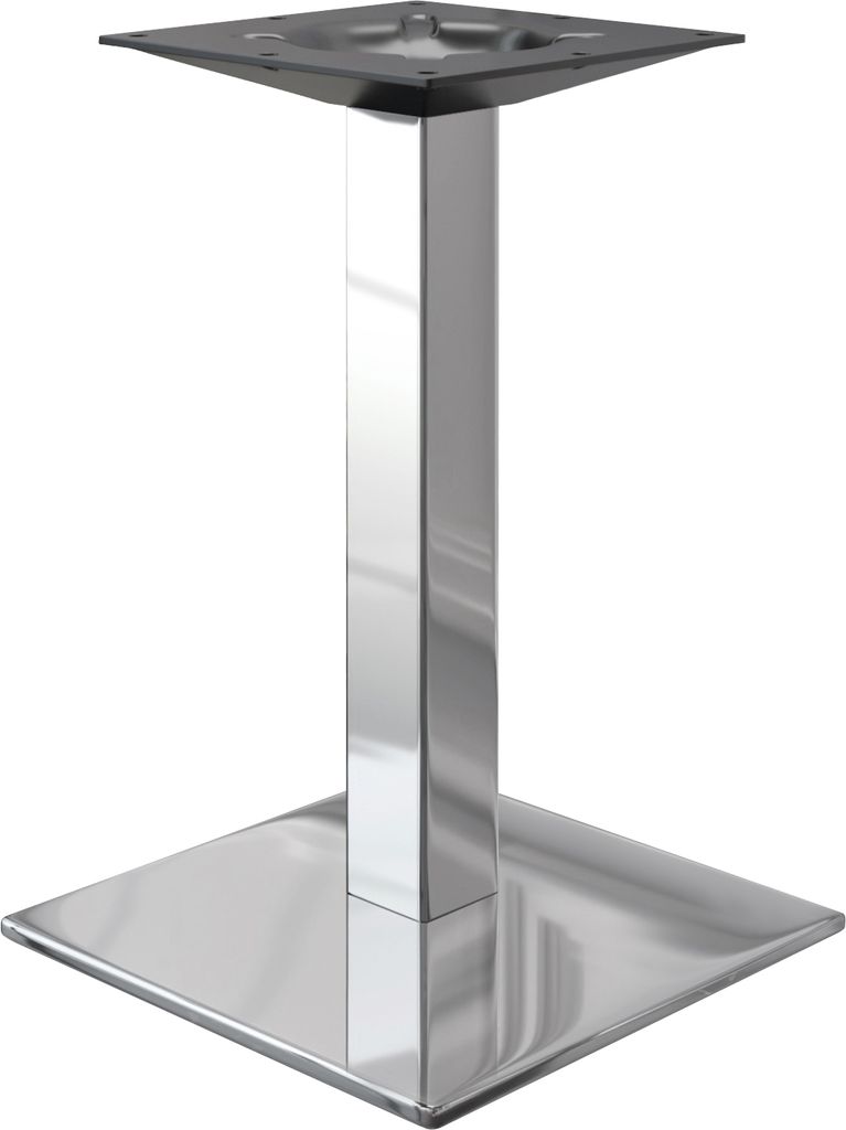 LM | Bistro Tisch | 80 x 80 cm | H 78 cm | Eiche | Gestell: Edelstahl | Bistrotisch Gastro Tisch