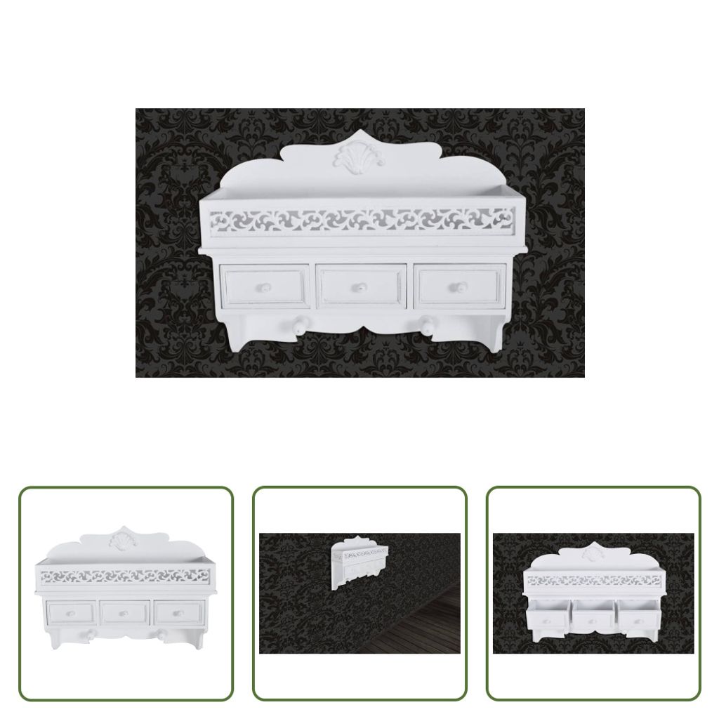 The Living Store Wandgarderobe mit 3 Schubladen 2 Produktbild 