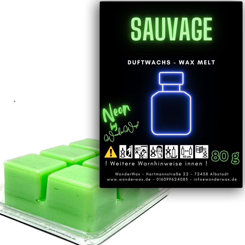 WonderWax Neon Duftwachs Wax Melts für Duftlampe, 6 Würfel Duftmelt Wachsmelt Sojawachs Neon Würfel für Raumdüfte, Wachs Duftöl Indoor Herbst...