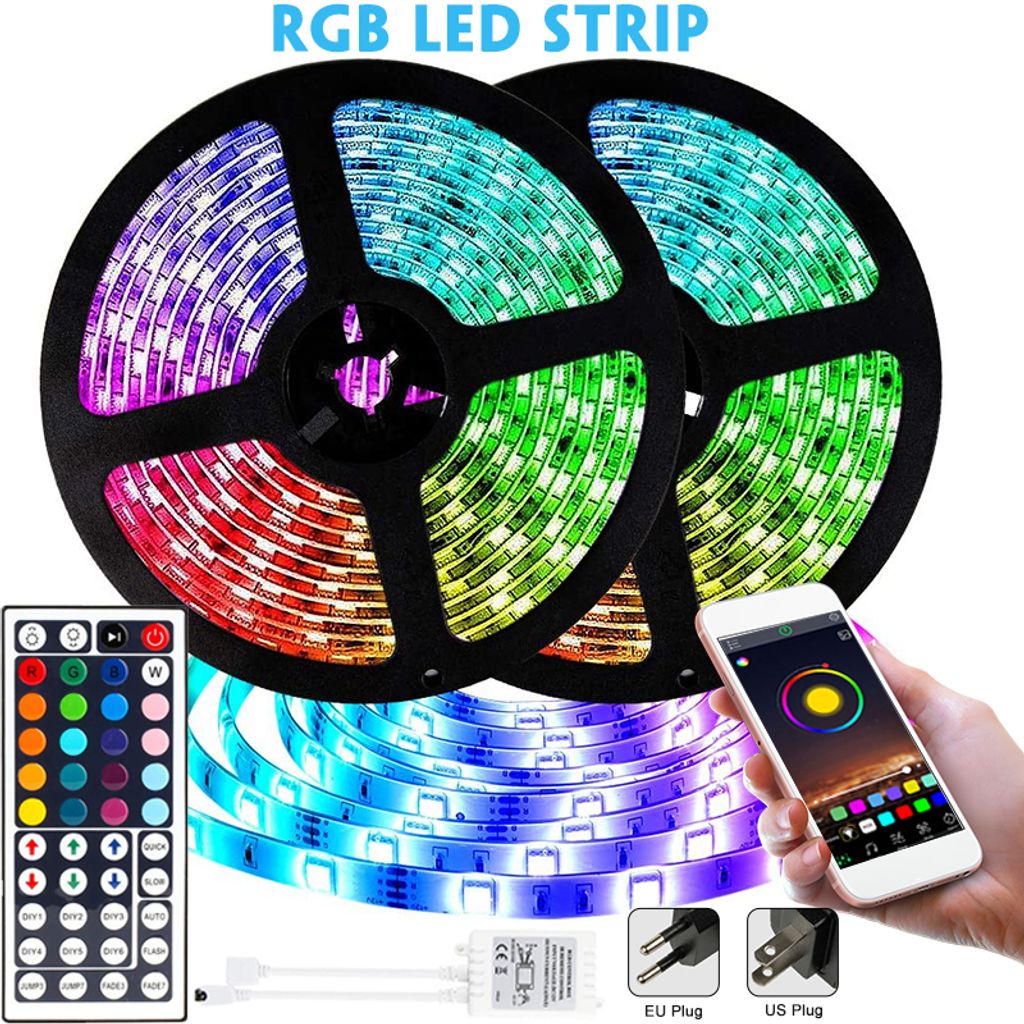 5M RGB LED Stripe Streifen 5050SMD Wasserdicht Band Leiste Lichterkette Netzteil 