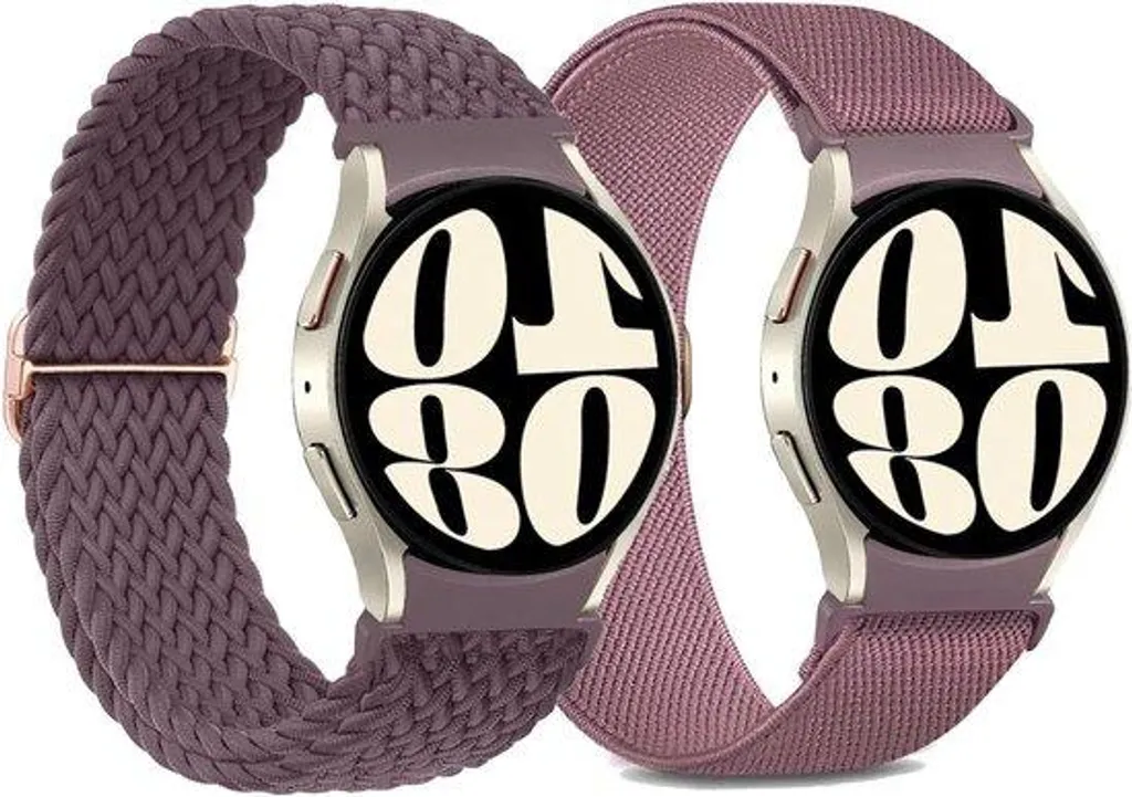 Bracelet nylon 40-47 mm pour sport et sommeil - Pack de 2 extensibles