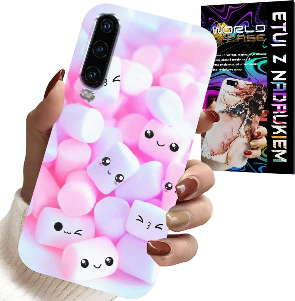 Fall Für Huawei P30 - Süsse Marshmallow-Muster, Fall, Zurück