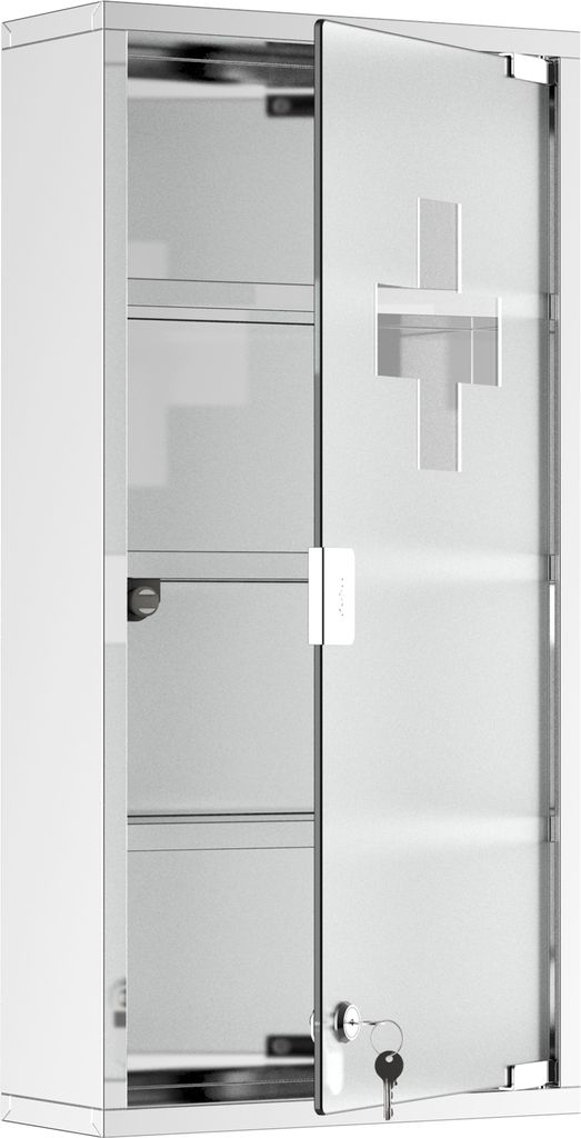 Homcom HOMCOM lekárnička so zámkom nerez 30 x 12 x 60 cm Obrázok produktu
