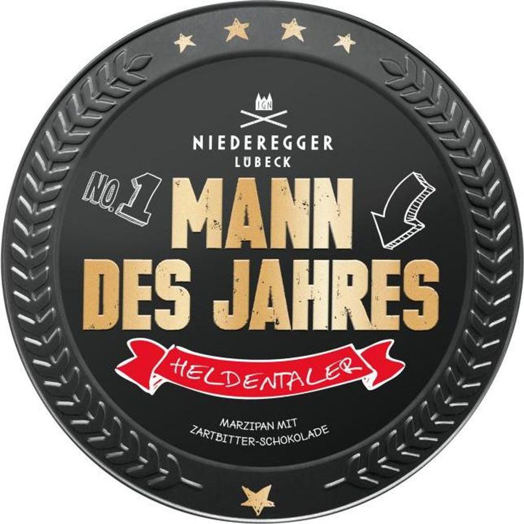 Niederegger Marzipantaler "Mann des Jahres" 185g Produktbild 