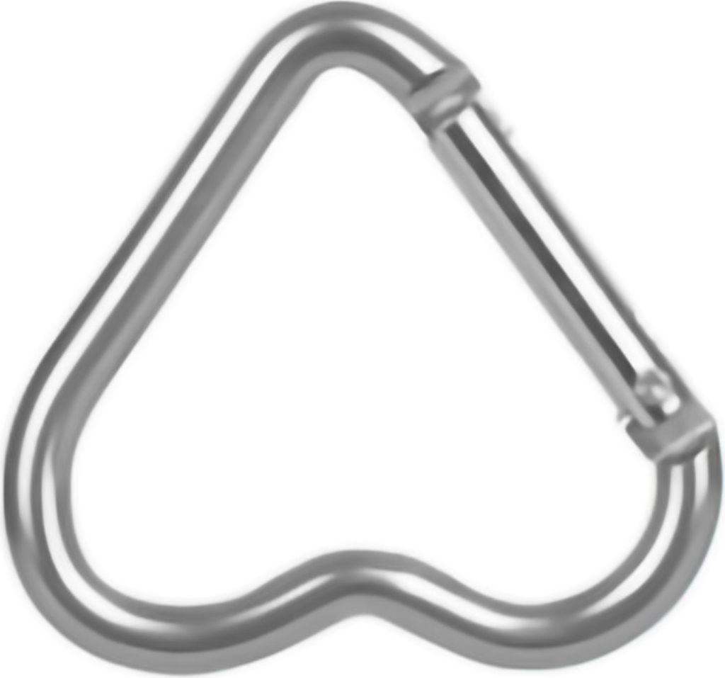 Aluminiumlegierung Carabiner herzförmige Heavy Duty Metal Camping Hängende Schnalle für Wanderwasserflaschenschlüsselsilber