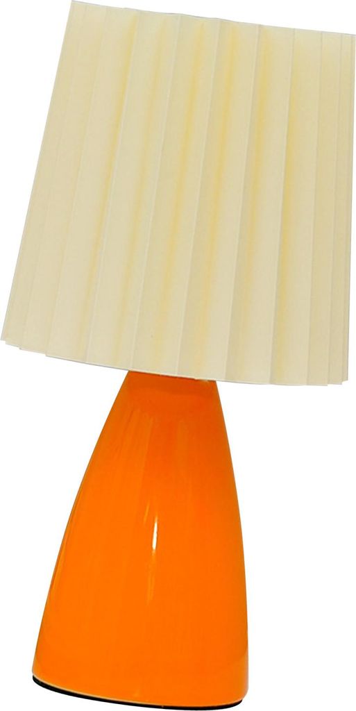 Gefaltete Tischlampe Drei Farben stufenlos dimmbar Keramik Modern Gefaltete Barrel Lampenschirm für Schlafzimmer Arbeitszimmer
