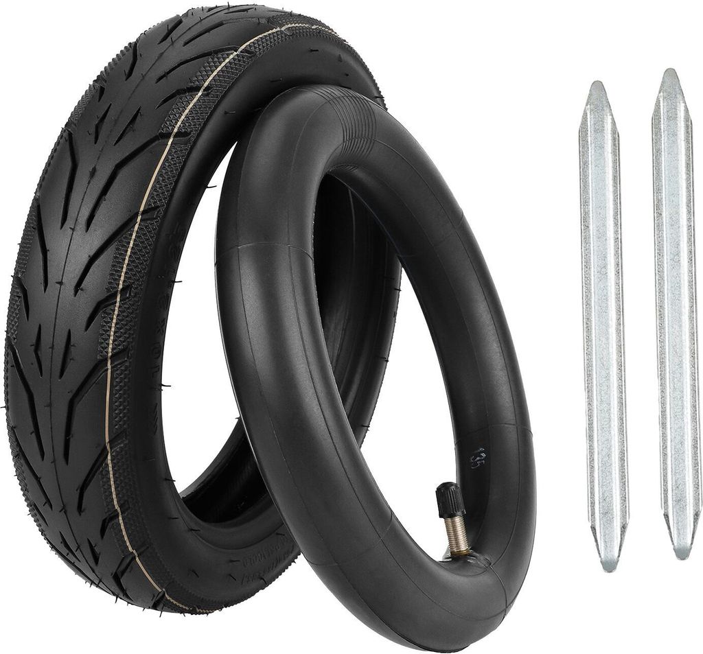 Elektroroller-Ersatz-Aussen- und Innenreifen-Set, verdickter, verschleissfester, modifizierter Reifen mit Hebelstange, kompatibel mit Hebelstange f...