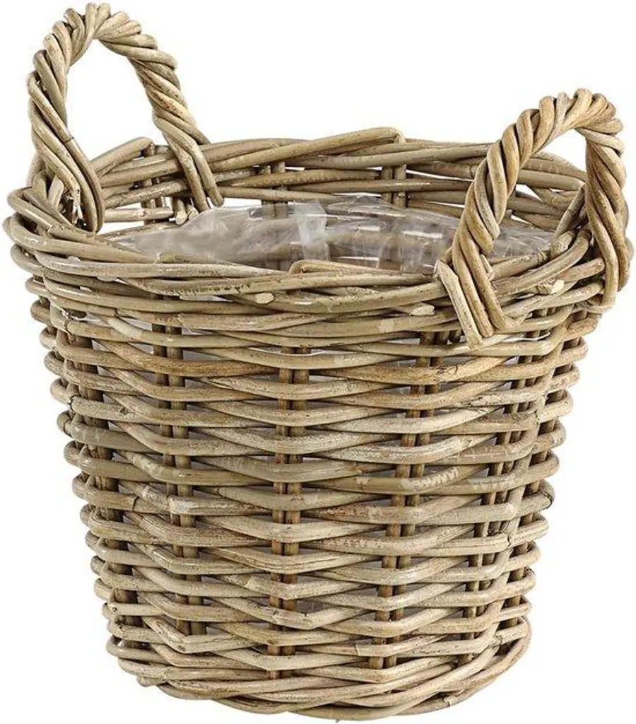 Tabouret d'appoint pour salon et chambre - Siège naturel gris et marron