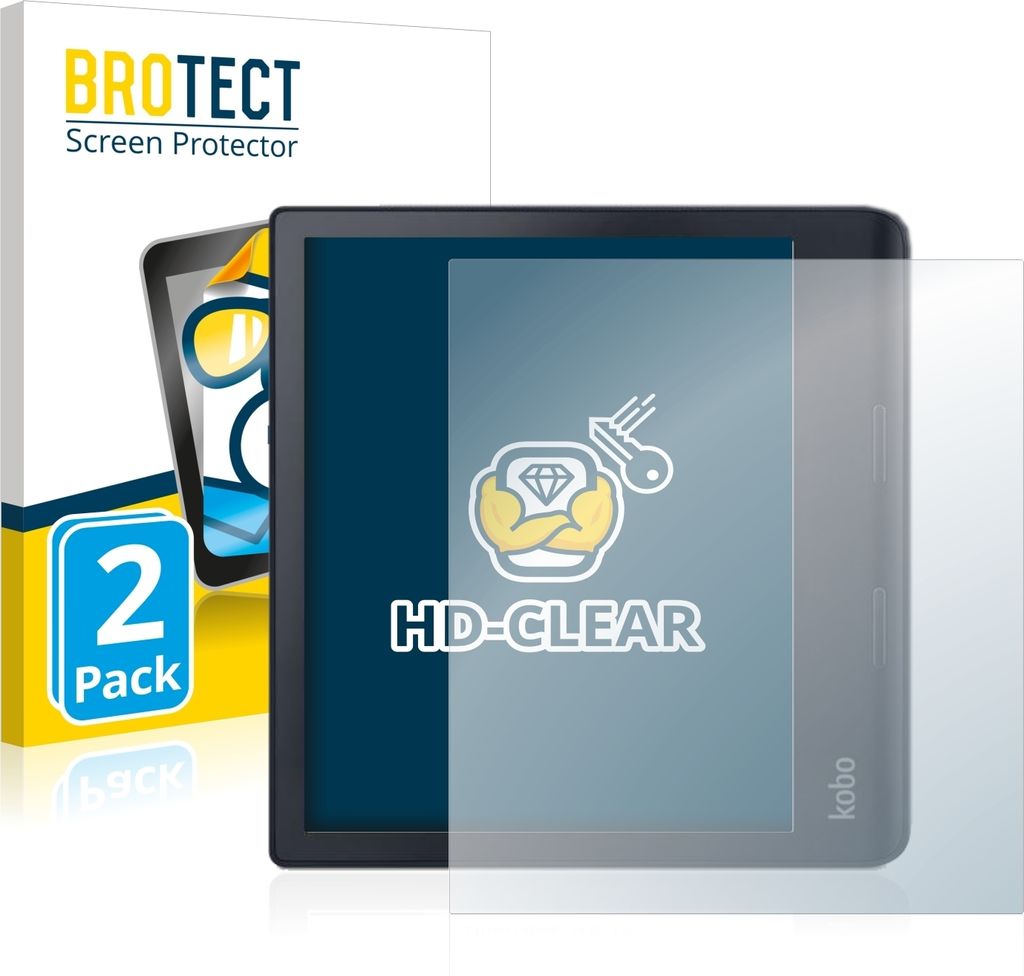 2x Für Kobo Sage Schutzfolie BROTECT Displayschutz Display Schutz Folie Klar Transparent
